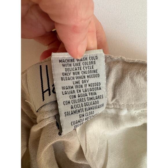 Havana Shirt Co. Men’s XXL Linen Blend Drawstring Pants Tan Relaxed Fit Casual - Picture 8 of 11